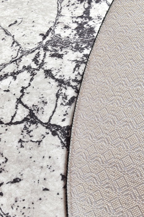 Mijölnir Alfombrilla de baño Marble 100 cm - Blanco
